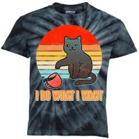 I Do What I Want Bad Cat Kids Tie-Dye T-Shirt