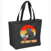 I Do What I Want Bad Cat Zip Tote Bag