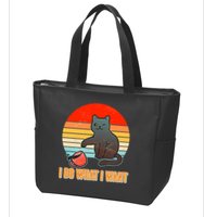 I Do What I Want Bad Cat Zip Tote Bag