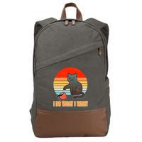 I Do What I Want Bad Cat Cotton Canvas Backpack