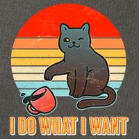 I Do What I Want Bad Cat Cotton Canvas Backpack
