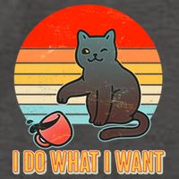 I Do What I Want Bad Cat Vector Backpack