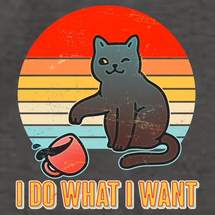 I Do What I Want Bad Cat Vector Backpack