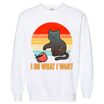 I Do What I Want Bad Cat Garment-Dyed Sweatshirt
