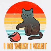 I Do What I Want Bad Cat Garment-Dyed Sweatshirt