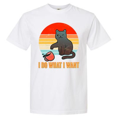 I Do What I Want Bad Cat Garment-Dyed Heavyweight T-Shirt