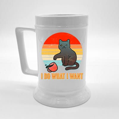 I Do What I Want Bad Cat Beer Stein