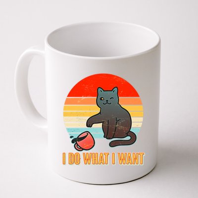 I Do What I Want Bad Cat Coffee Mug