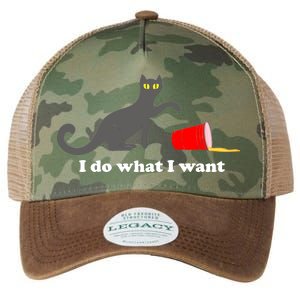 I Do What I Want Evil Cat Legacy Tie Dye Trucker Hat