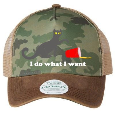I Do What I Want Evil Cat Legacy Tie Dye Trucker Hat