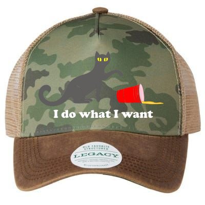 I Do What I Want Evil Cat Legacy Tie Dye Trucker Hat