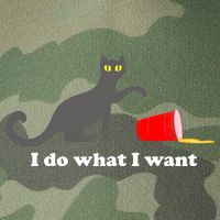 I Do What I Want Evil Cat Legacy Tie Dye Trucker Hat