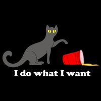 I Do What I Want Evil Cat 7-Panel Snapback Hat