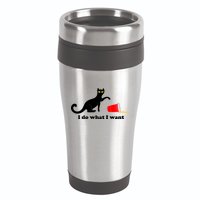 I Do What I Want Evil Cat 16oz Travel Tumbler