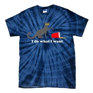 I Do What I Want Evil Cat Tie-Dye T-Shirt