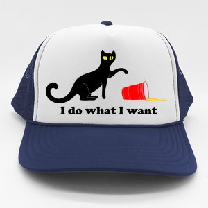 I Do What I Want Evil Cat Trucker Hat