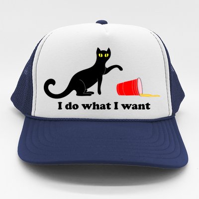 I Do What I Want Evil Cat Trucker Hat