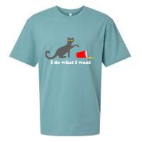 I Do What I Want Evil Cat Sueded Cloud Jersey T-Shirt