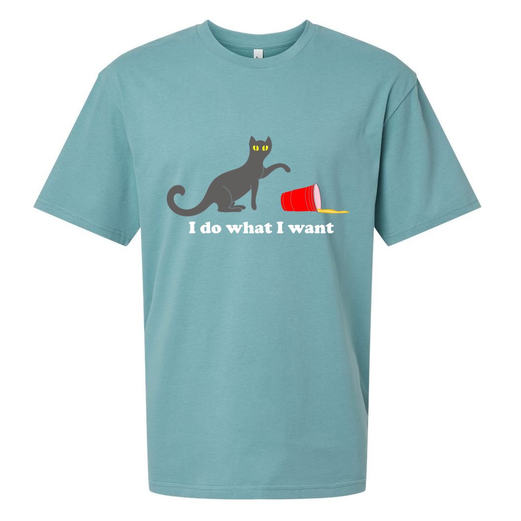 I Do What I Want Evil Cat Sueded Cloud Jersey T-Shirt