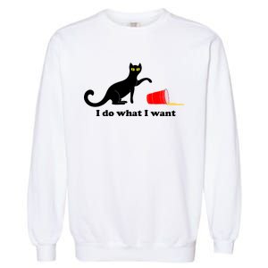 I Do What I Want Evil Cat Garment-Dyed Sweatshirt