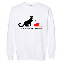 I Do What I Want Evil Cat Garment-Dyed Sweatshirt