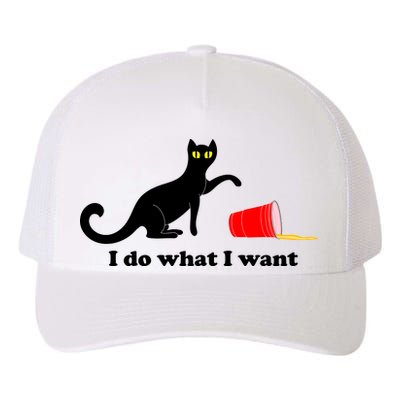 I Do What I Want Evil Cat Yupoong Adult 5-Panel Trucker Hat