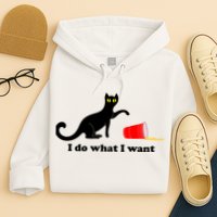 I Do What I Want Evil Cat Hoodie