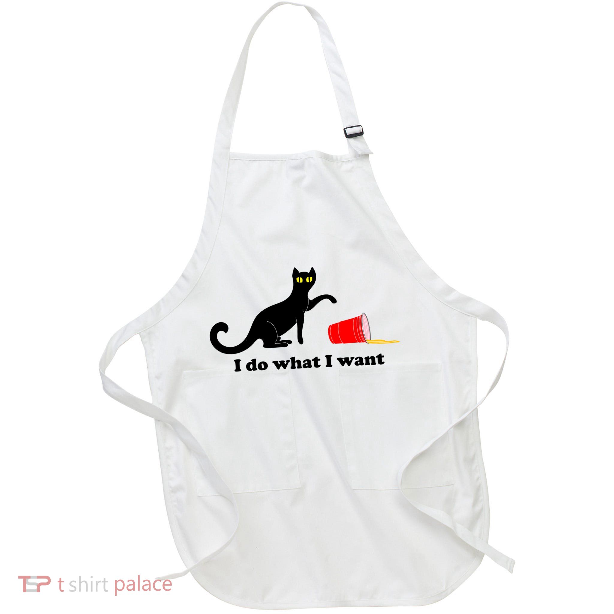 I Do What I Want Evil Cat Apron