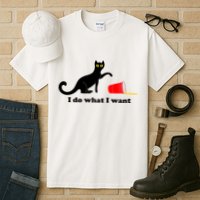 I Do What I Want Evil Cat Tall T-Shirt