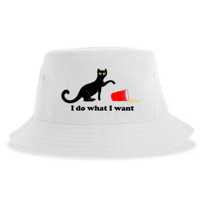 I Do What I Want Evil Cat Sustainable Bucket Hat