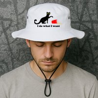 I Do What I Want Evil Cat Bucket Hat