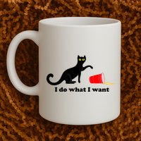 I Do What I Want Evil Cat Mug