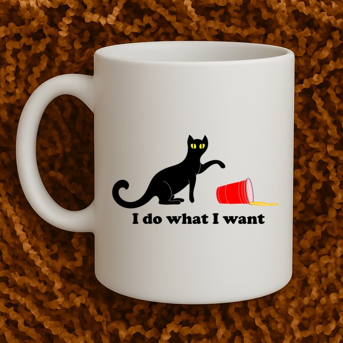 I Do What I Want Evil Cat Mug