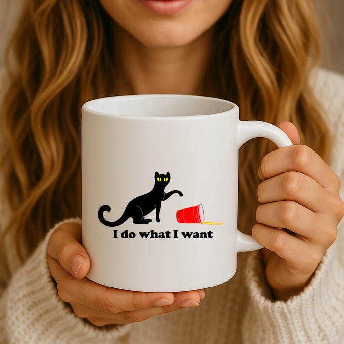 I Do What I Want Evil Cat Mug
