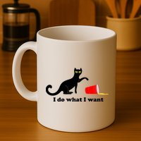 I Do What I Want Evil Cat Mug