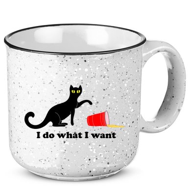 I Do What I Want Evil Cat 15oz Campfire Ceramic Mug
