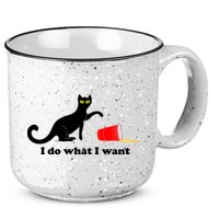 I Do What I Want Evil Cat 15oz Campfire Ceramic Mug