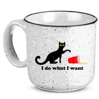 I Do What I Want Evil Cat 15oz Campfire Ceramic Mug