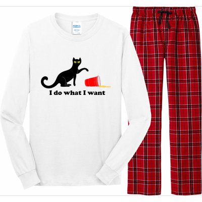 I Do What I Want Evil Cat Long Sleeve Pajama Set