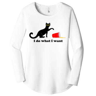 I Do What I Want Evil Cat Women's Perfect Tri Tunic Long Sleeve Shirt