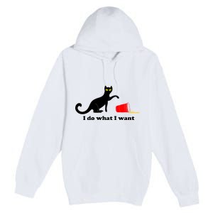 I Do What I Want Evil Cat Premium Pullover Hoodie