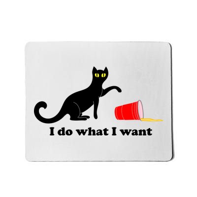 I Do What I Want Evil Cat Mousepad