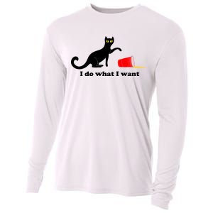 I Do What I Want Evil Cat Cooling Performance Long Sleeve Crew