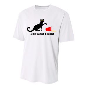 I Do What I Want Evil Cat Performance Sprint T-Shirt