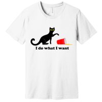 I Do What I Want Evil Cat Premium T-Shirt