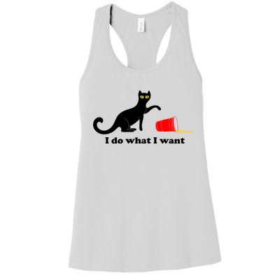 I Do What I Want Evil Cat Women's Racerback Tank