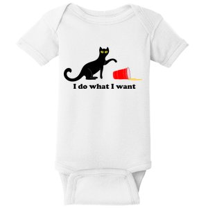 I Do What I Want Evil Cat Baby Bodysuit