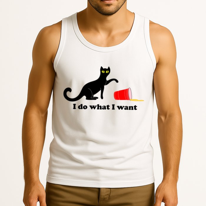 I Do What I Want Evil Cat Tank Top