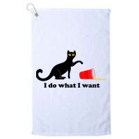 I Do What I Want Evil Cat Golf Towel