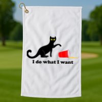 I Do What I Want Evil Cat Golf Towel